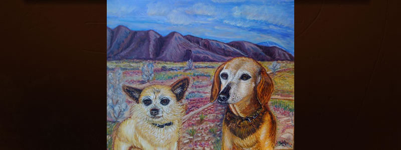 Hoochie and Bailey Watercolor